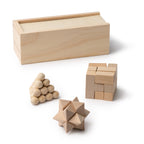 Set de 3 juegos de habilidad en madera natural | ROCKS (JU1009)