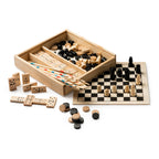 Set de 4 juegos de habilidad: mikado, ajedrez, | GALVY (JU1014)