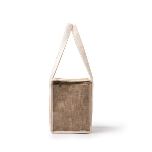 Nevera realizada en yute con bolsillo frontal en | FLORIT (TB1034)