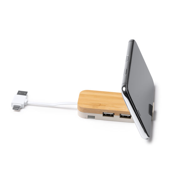 El puerto USB HUB elaborado en bambú | KRUSE (CR1050)