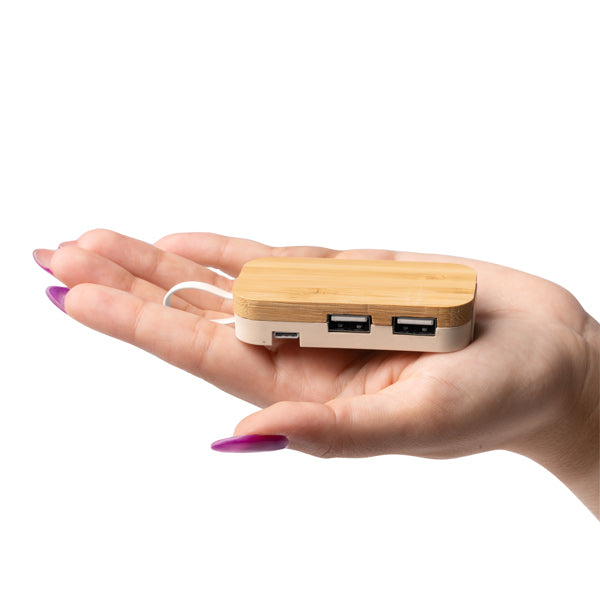 El puerto USB HUB elaborado en bambú | KRUSE (CR1050)