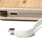 Batería externa de 5000 mAh con cuerpo de bambú y | BRENER (PB1054)
