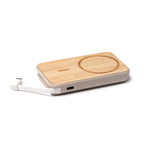 Batería externa de 5000 mAh con cuerpo de bambú y | BRENER (PB1054)