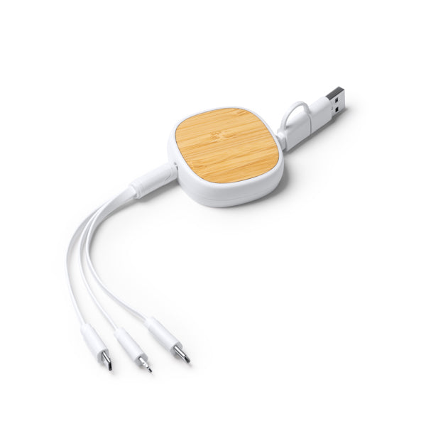Cable cargador extensible 5 en 1, con cuerpo | LENS (CR1100)