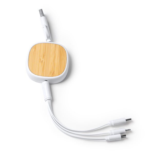 Cable cargador extensible 5 en 1, con cuerpo | LENS (CR1100)