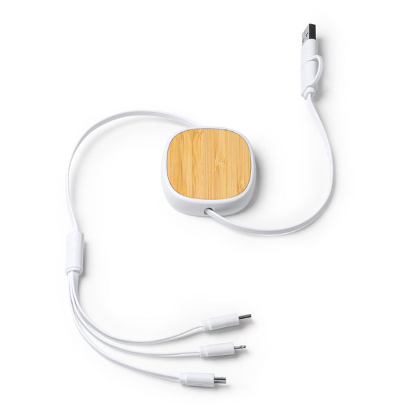 Cable cargador extensible 5 en 1, con cuerpo | LENS (CR1100)