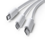 Cable cargador extensible 5 en 1, con cuerpo | LENS (CR1100)