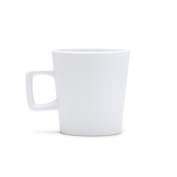 Taza de cerámica con acabado mate y asa cuadrada, | GALVAN (TZ1133)