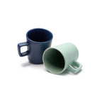 Taza de cerámica con acabado mate y asa cuadrada, | GALVAN (TZ1133)
