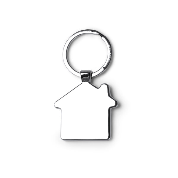 Llavero en forma de casa elaborado en bambú con | DUPLEX (KO1148)