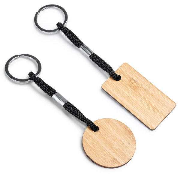 Llavero de madera en dos formatos con resistente | YESTE (KO1253)