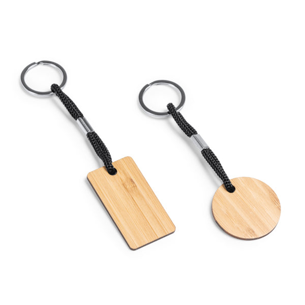 Llavero de madera en dos formatos con resistente | YESTE (KO1253)
