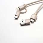 Cable 4 en 1 con cuerpo de bambú, cable en | POMBAS (IA1265)