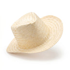 Sombrero de paja natural con diseño liso y banda | FANDON (SR1269)