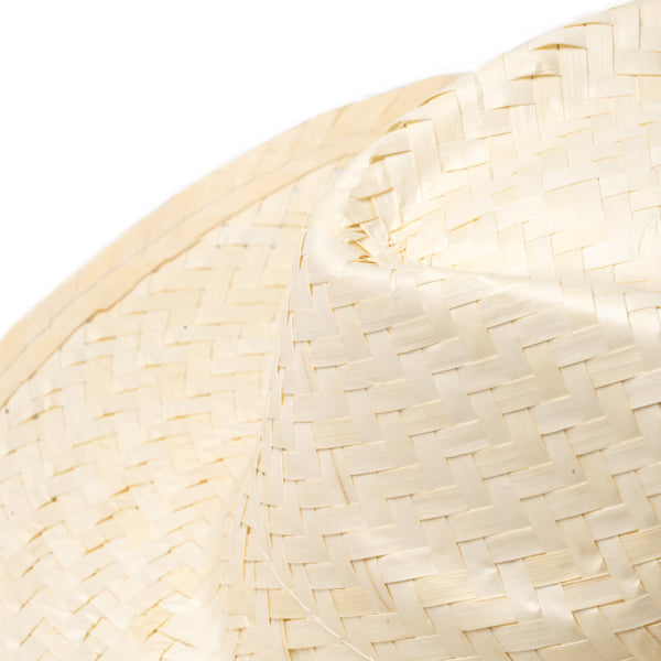 Sombrero de paja natural con diseño liso y banda | FANDON (SR1269)
