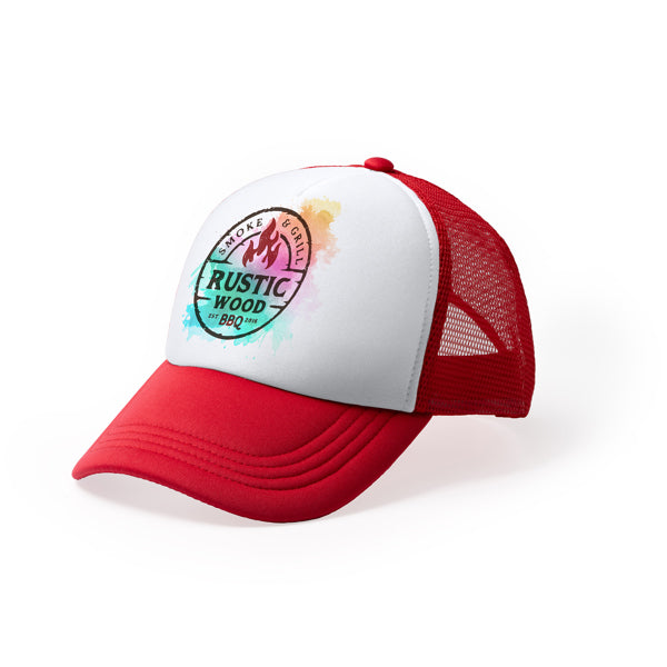 Gorra de políester de 5 paneles con panel frontal | BARNY (GO1283)