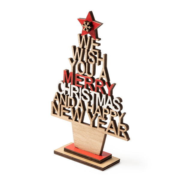 Árbol navideño realizado en madera con mensaje | TINSEL (XM1298)