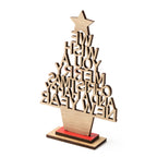 Árbol navideño realizado en madera con mensaje | TINSEL (XM1298)
