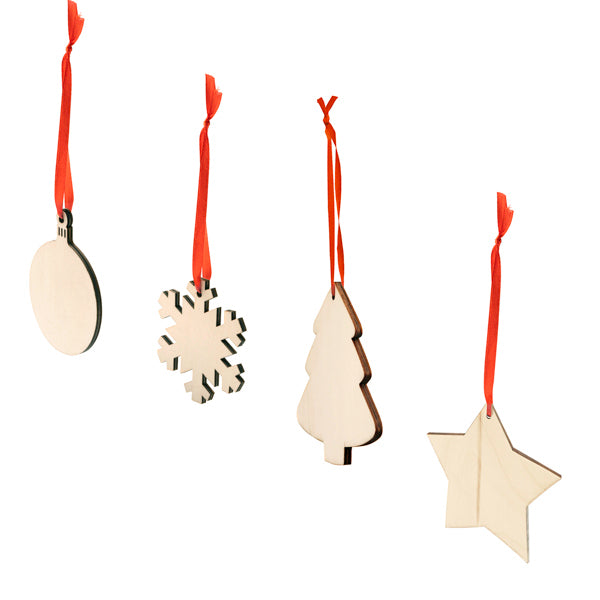 Adorno navideño de madera disponible en cuatro | JINGLE (XM1305)