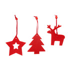 Set de adornos navideños de fieltro, en el que se | CAROL (XM1310)
