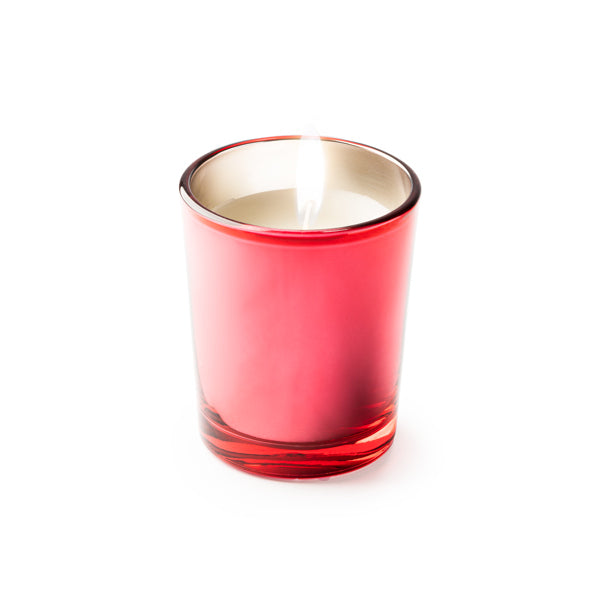 Vela aromática en vaso de cristal de colores y | KIMI (VL1311)