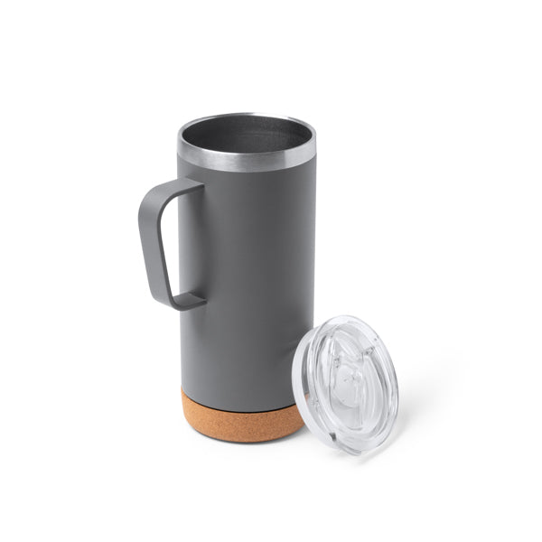 Taza de acero inoxidable reciclado de doble pared | BEYRON (TZ1368)
