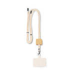 Lanyard portamóvil de algodón con detalle en | NIBIS (LY1398)