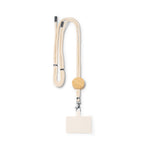 Lanyard portamóvil de algodón con detalle en | NIBIS (LY1398)