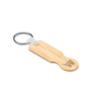 Llavero de bambú con moneda para el carro de la | NOKEL (KO1501)