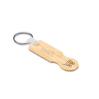 Llavero de bambú con moneda para el carro de la | NOKEL (KO1501)