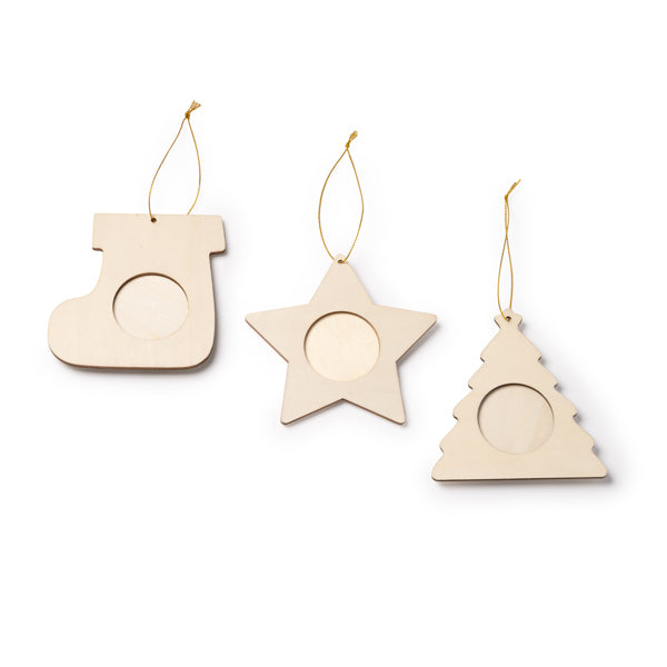 Adorno portafotos navideño de madera con | FILEY (XM1511)