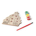 Set para colorear con diseño navideño en madera, | CANDEL (XM1512)