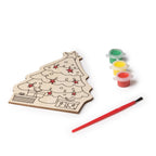 Set para colorear con diseño navideño en madera, | CANDEL (XM1512)