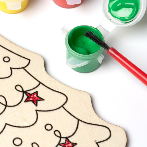 Set para colorear con diseño navideño en madera, | CANDEL (XM1512)