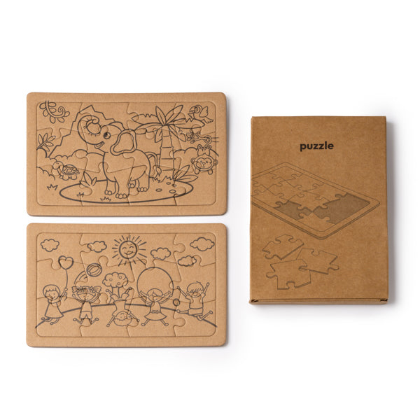 Set de puzzles elaborados con cartón reciclado | ZEON (JU1564)