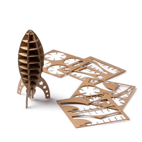Puzzle 3D de cartón kraft con diseños variados: | FISAC (JU1575)