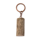 Llavero tronco de madera y anilla metálica | TOPAC (KO1605)