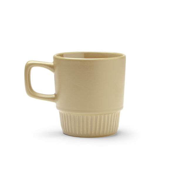 Taza de cerámica con base con diseño biselado | LONGI (TZ1613)