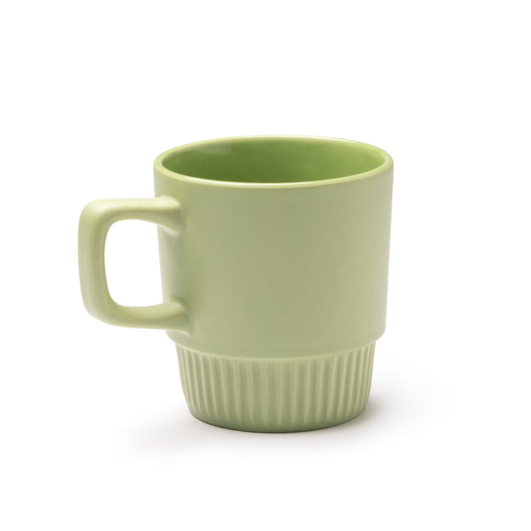 Taza de cerámica con base con diseño biselado | LONGI (TZ1613)