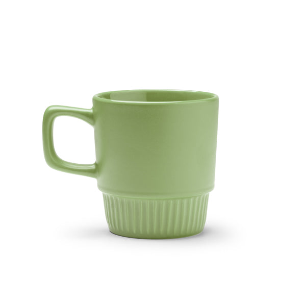 Taza de cerámica con base con diseño biselado | LONGI (TZ1613)