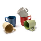 Taza de cerámica con base con diseño biselado | LONGI (TZ1613)