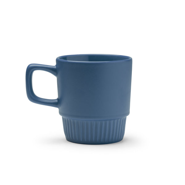 Taza de cerámica con base con diseño biselado | LONGI (TZ1613)
