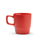 Taza de cerámica con base con diseño biselado | LONGI (TZ1613)