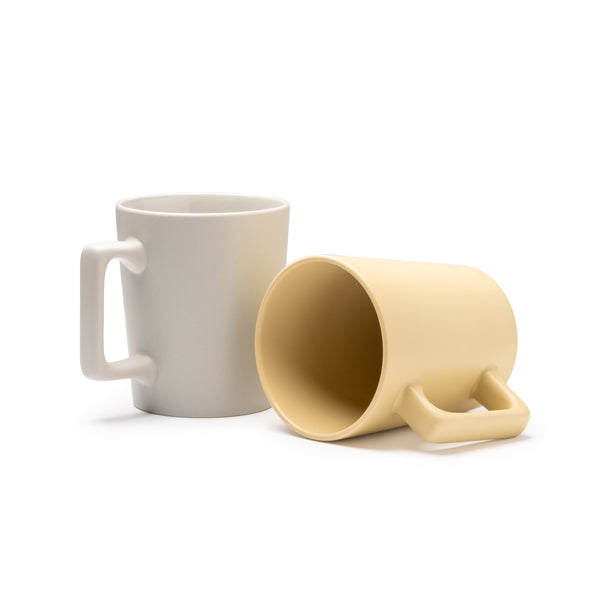 Taza de cerámica de diseño y con asa grande | DUNLOK (TZ1614)