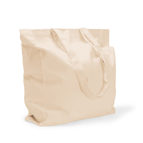 Bolsa 100% algodón 140 g/m² con fuelle en la base | HERON (BO1649)
