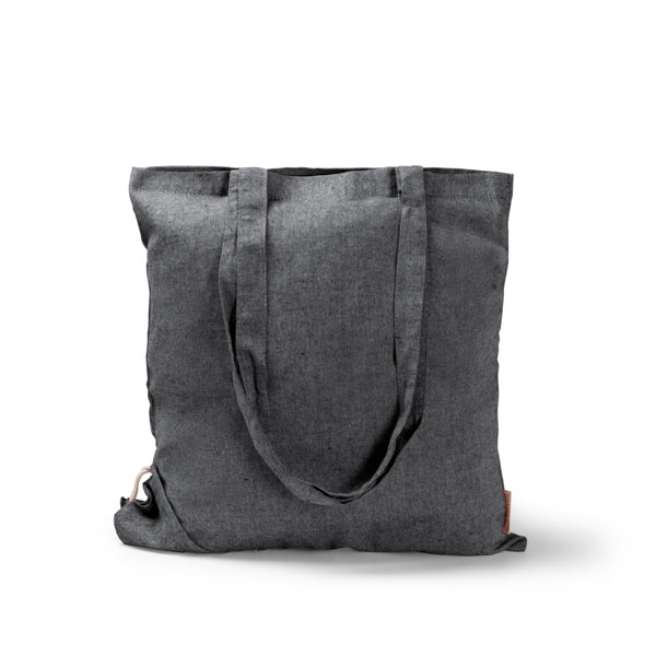 Bolsa plegable de algodón reciclado de 120 g/m² a | PLIKA (BO1652)