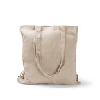 Bolsa plegable de algodón reciclado de 120 g/m² a | PLIKA (BO1652)