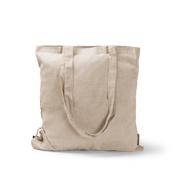 Bolsa plegable de algodón reciclado de 120 g/m² a | PLIKA (BO1652)
