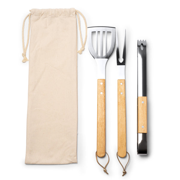 Set para barbacoa con 3 accesorios elaborados en | CADAK (MJ1657)