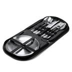 Set de cubiertos y platos en acero inoxidable | TRIVOR (CU1675)
